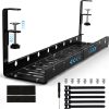 Stretchable Under Desk Cable Management Tray Carbon Steel Cable Organizer Cable Storage Rack