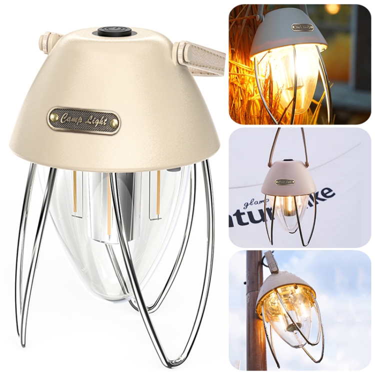 TG-ZP04401 Retro Camping Light Rechargeable Tricolor Light Source Tent Light