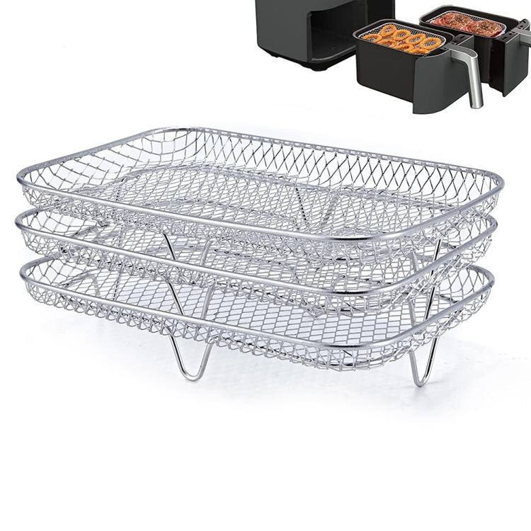 Air Fryer Accessories Three-Layer Steam Rack Stackable Dehydration Rack