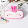 3pcs Children Cute Animal Plush Pencil Bag Stationery Storage Bag