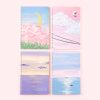 4books /Set W752B Oil Painting Landscape A5 Coil Book Thickened Horizontal Line Notebook
