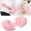 Pregnant Waist Support Cotton Pillow Side Sleepers Cushion Removable and Washable Abdomen Pillow