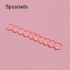 5sets Loose Leaf Single Ring Lock Stationery Key Ring