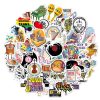100pcs / 2 Sets Rock Band Sticker Musical Instrument Computer Suitcase Skateboard Decorative Sticker