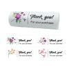 Floral Thank You Label Sticker Handicraft Decoration Small Gift Sticker