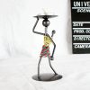 Retro Wrought Iron Man-shaped Candlestick Ornament Restaurant Table Decoration Props