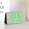 670 Mirror LED Multifunctional Temperature Alarm Clock Bedside Touch Digital Clock