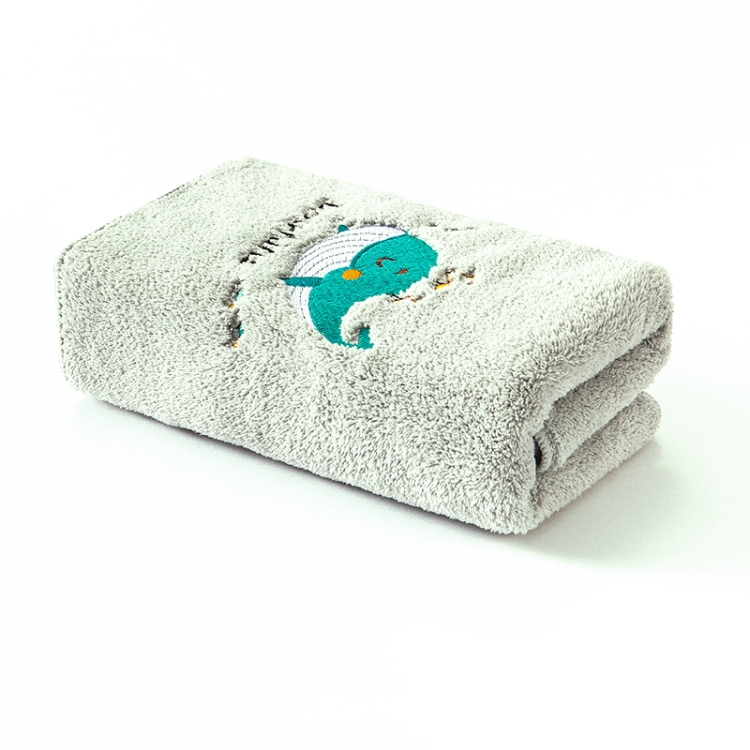 Coral Fleece Cartoon Embroidery Towel Kid Household Thickened Soft Absorbent Towel