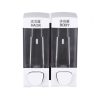Double Head Wall Mounted Manual Press Soap Dispenser Shampoo Bottle Hand Wash Body Wash Dispenser, Color: