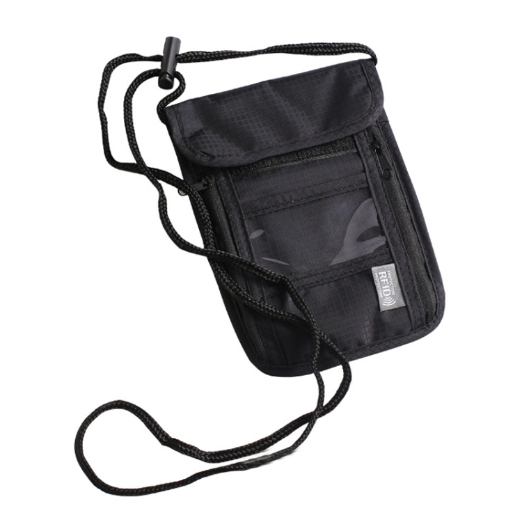Anti-RFID Document Bag Card Radiation-proof Hanging Neck Chest Bag
