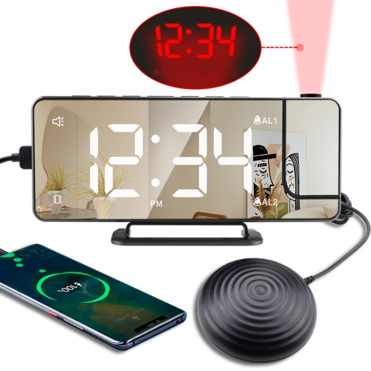 Mirror Projection Clock 2 Groups Alarm Mode with Vibrator