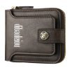 DEABOLAR  Men Wallet Horizontal Zipper Retro Coin Purse Card Holder