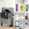 Upgrade Couch Cup Holder Tray Silicone Anti-Slip Sofa Armrest Tray