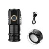 3 LED Mini Flashlight Rechargeable Waterproof 2000LM Super Bright Torch