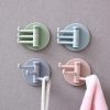 10pcs /Pack 3 Hooks Rotatable Hook Kitchen Bathroom Paste Wall Hook(Random Color)