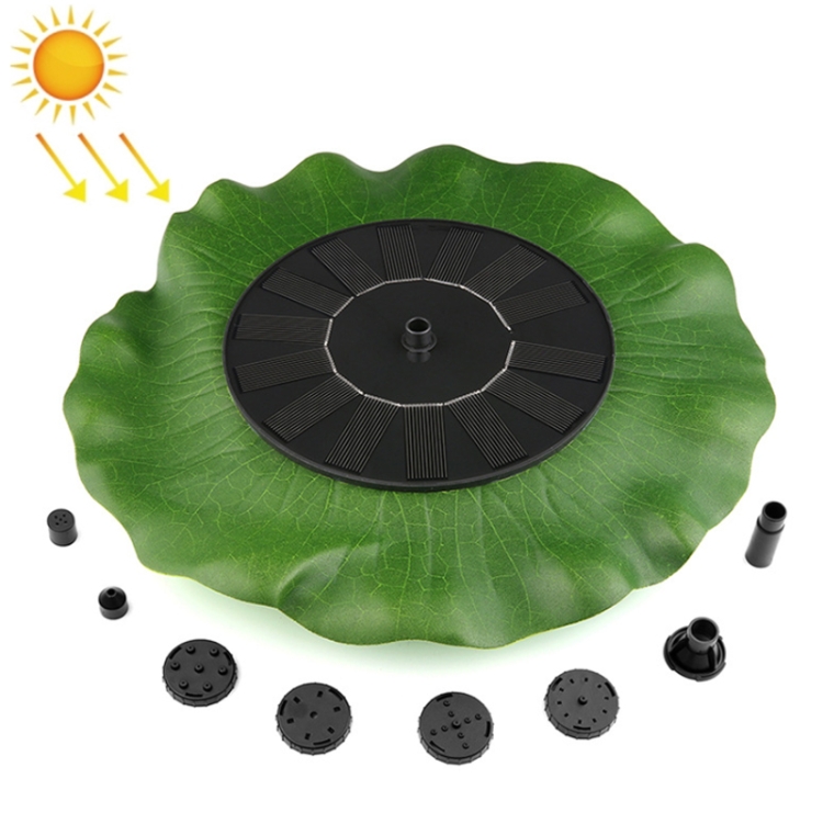 Lotus Leaf Solar Fountain Outdoor Garden Floating Landscaping