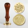English Letters Series Fire Lacquer Seal Toxca Handle+Brass Seal Head