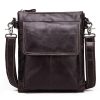 HUMERPAUL Men Crossbody Bag Retro Simple Backpack Leather Shoulder Bag