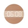 G218B Wooden Living Room Digital Display Clock Home Decoration Wall Clock