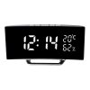 7816 Curved Screen LED Temperature / Humidity Display Multifunctional Clock