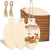 Christmas Hanging Wood Chip Light Bulb DIY Blank Hanging Tag