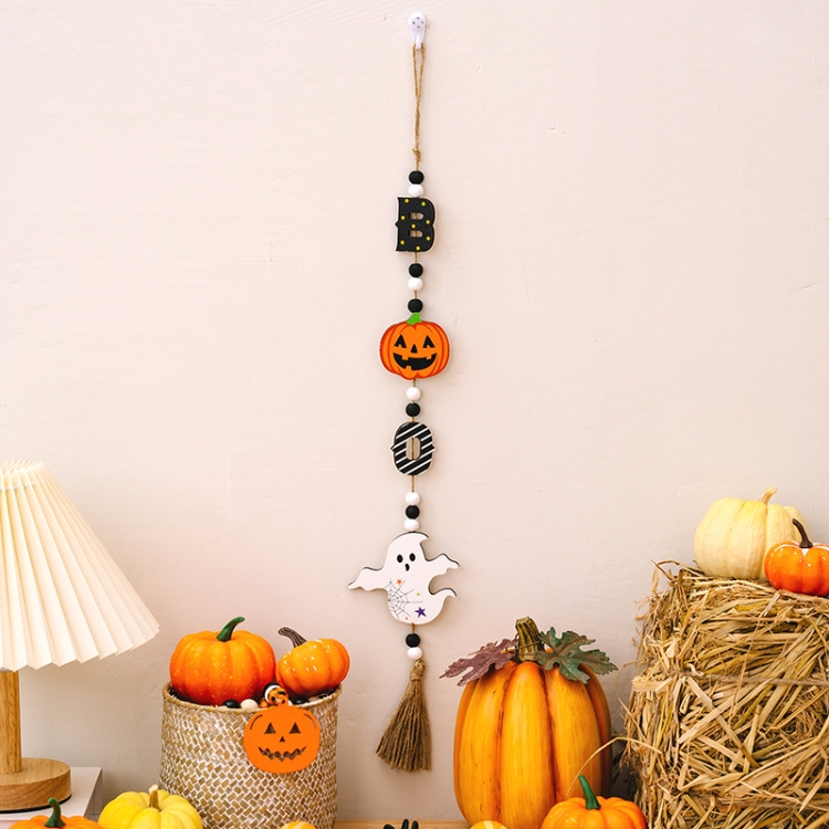 Halloween Home Party Bead Hanging Tag Holiday Scene Decoration Props