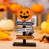 Halloween Guide Wooden Ornaments Cartoon Letters Decoration Supplies