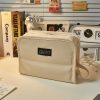 Large Capacity Canvas Pencil Case Student Stationery Storage Pencil Box