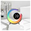Dual Alarm Clock Touch Control Wake Up RGB Light with Nature Music for Sleep