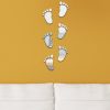 36pcs /Set Acrylic Small Feet Stereo Wall Stickers Home Decoration Soft Mirror