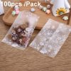 Translucent Frosted Flower Tea Packaging Bags Biscuit Machine Sealed Plastic Bags