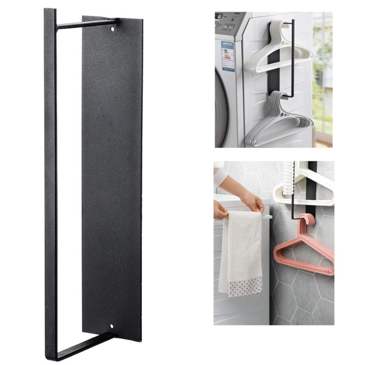 Wall Mounted Metal Clothes Hanger Storage Rack Multifunctional Shelf for Closet