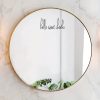 2pcs /Set Waterproof and Oilproof Vinyl Stickers Mirror Decorative Stickers