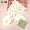 10pcs /Pack 25x25cm Double Layer High Density Print Gauze Handkerchief Toddler Drooling Towel