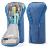 Large Capacity Upright Pencil Case Portable Office Exam Stationery Bag