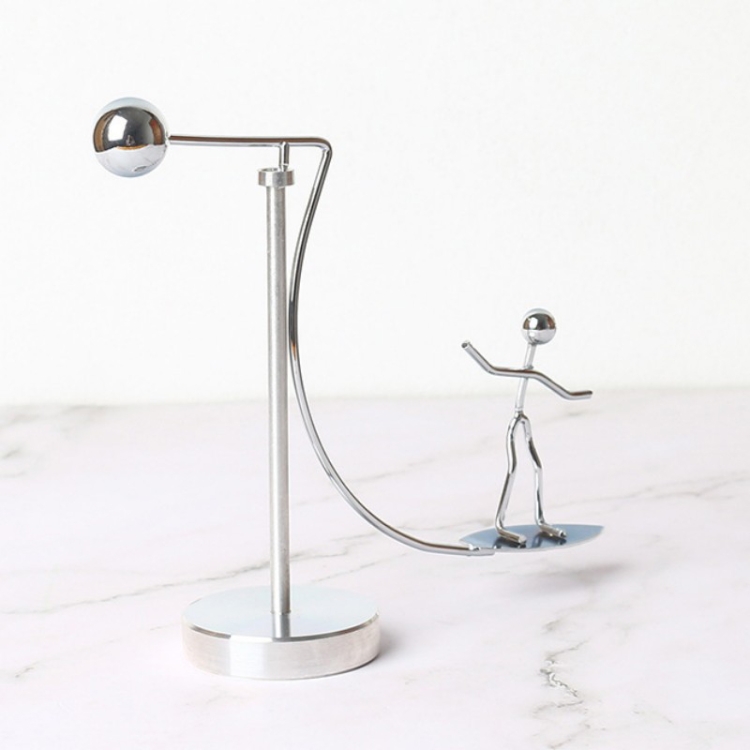 Tall Small Iron Man Desktop Decoration Tumbler Hercules Weight Lifting Balancing Toy