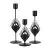 3 In 1 Black Feather Candlestick Wedding Decoration Romantic Candlelight Home Ornaments