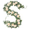 2pcs 2m Simulation Flower Rattan Party Decoration Forest Wedding Arrangement Artificial Rose Rattan