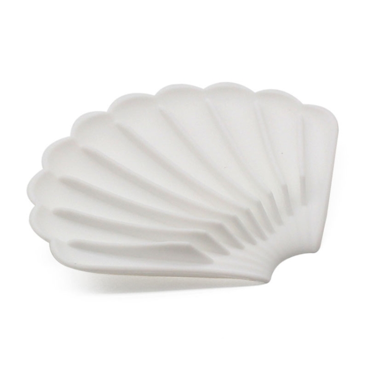 Drainable Silicone Soap Box No Hole Deflector Soap Dish Shell Shape Non-Slip Soap Holder