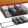 Under Desk Drawer Storage Organizer Desk Hidden Tray for Office Home