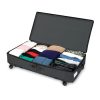 Foldable Under Bed Clothes Shoes Storage Bins with Wheels & Handles