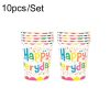 10pcs /Set Birthday Colorful Disposable Tableware Theme Party Decoration Set