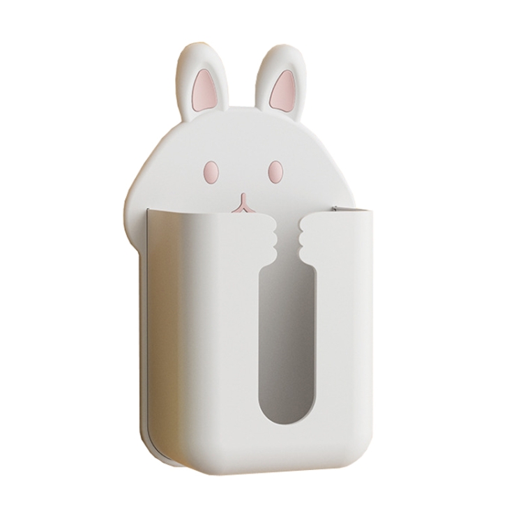Bathroom Wall Mounted Tissue Box Kitchen Cartoon Rabbit Washcloth Organizer