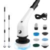 Cordless Electric Spin Scrubber Extension Handle with 7 Replacement Heads