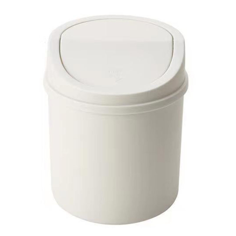 Mini Flip Lid Desktop Trash Can Student Dormitory Living Room Cute Storage Bucket