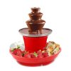 35W  3 Tier Chocolate Fountain  Mini Fondue Set with Hot Melting Pot Base