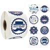 1.5 Inch  500pcs /Roll Happy Fathers Day Stickers For Box And Gifts Wrapping Decoration
