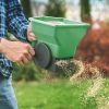 Hand-Powered Seed Spreader for Fertilizer, Salt, Ice Melt Gardens Lawns Small Farms Tool