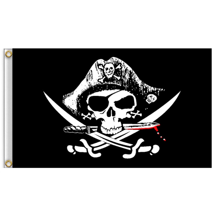60x90cm Bar Haunted House Pirate Skeleton Flag Halloween Hanging Cloth