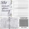Marble Cover 100 Day Savings Challenge A5 Loose Leaf Cash Budget Notebook